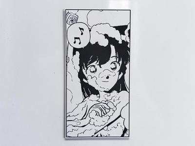 Detective Conan Refrigerator Magnets - Ran Blowing Bubbles