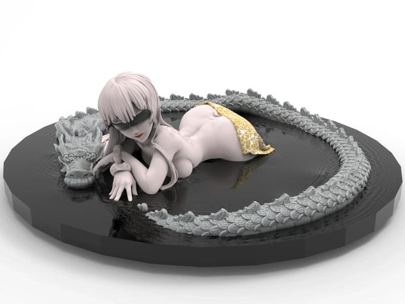 Dragon Girl and Dragon Art Edition