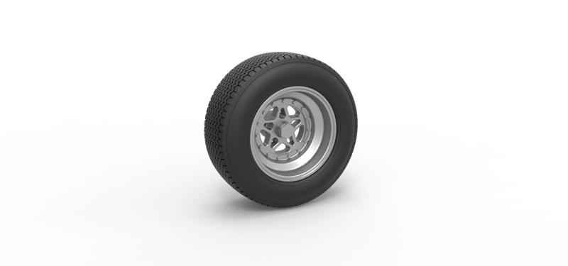 Diecast Front wheel from Sprint car Scale 1:25