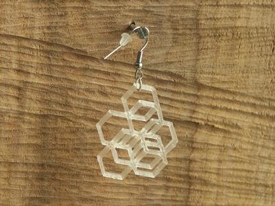 Earrings hexagon 2