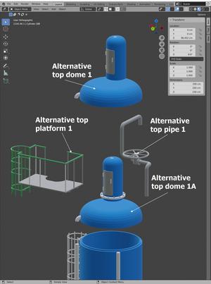 Liquids storage tank, 1:43, 1-st upgrade kit