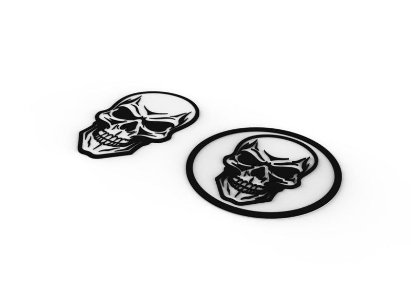 halloween skull coaster - 2 versions