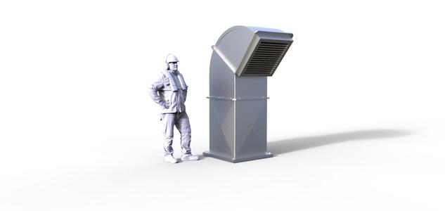 Air inlet type B ship model