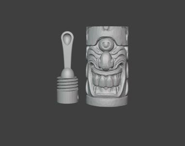 Tribal Cyclops Mini Snuff Boat - Tiki Style with Snuff Rape Personality