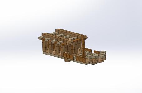 blocky boat decoration