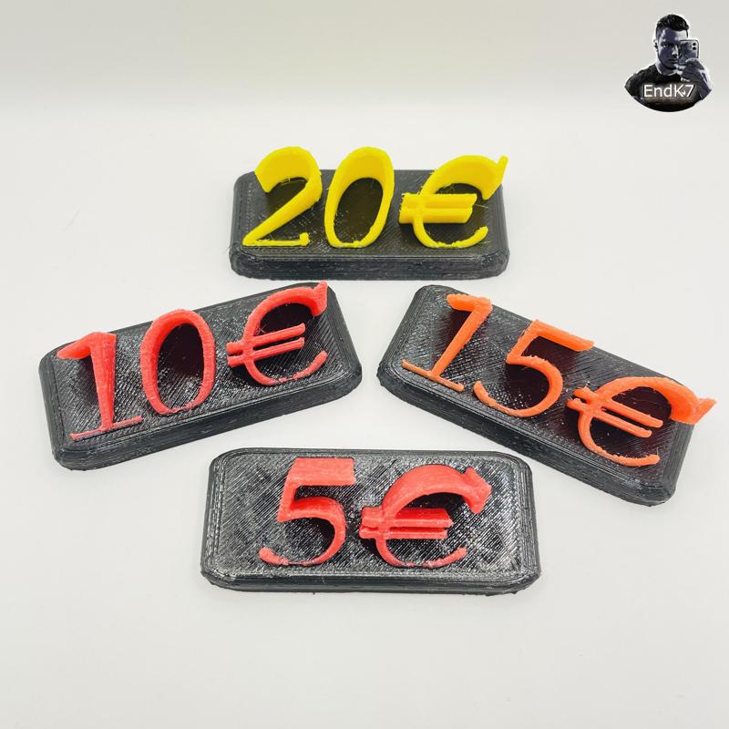 Price Tags - 4 Pieces in Euro €