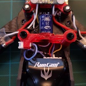 XHover Stingy frame - Capacitor and Runcam Extender wire connector support