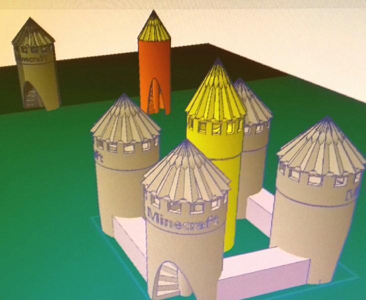Minecraft tower. stl3dmodels.com