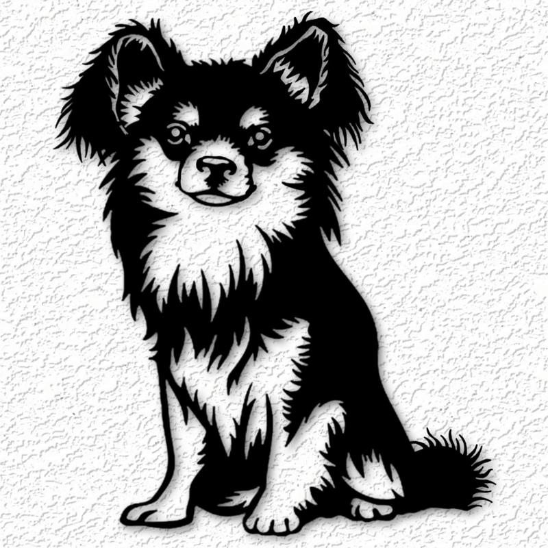 Pekingese Chihuahua Mix wall art Pekichu cheeks dog wall decor