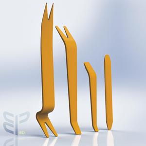 Pry tool for car plastic clip pop up