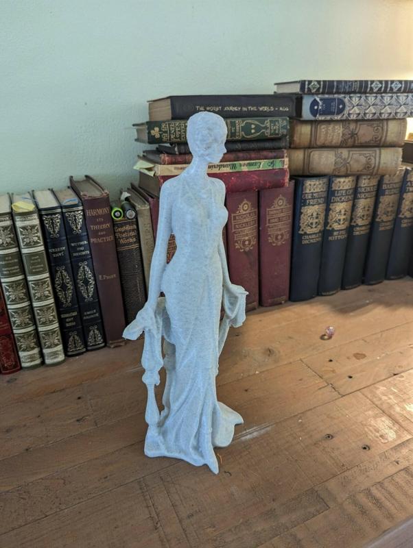 1920s flapper girl antique statue 2