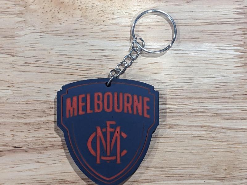 Melbourne Demons FC AFL Club Logo Keyring