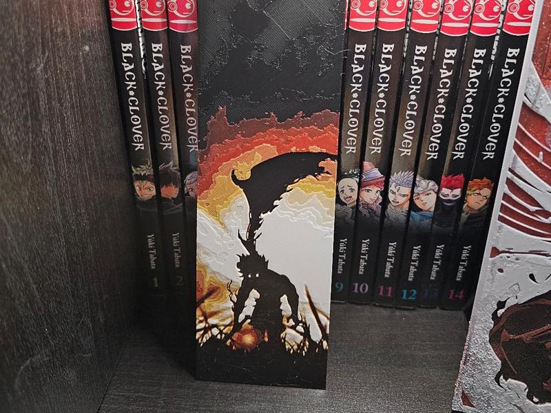 Black Clover Bookmark | Hueforge Multicolor