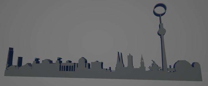 Berlin city keychain (silhouette)