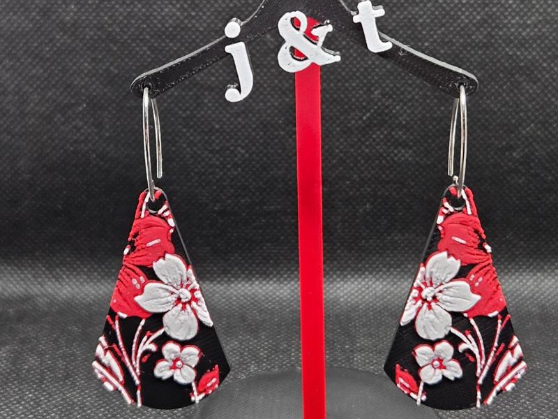 Floral Hue forge teardrop earrings