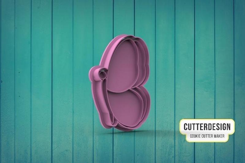 Side Butterfly Side Butterfley Cookie Cutter