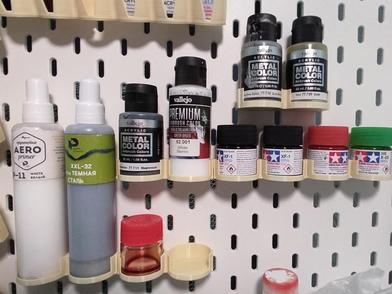 35mm paint holder for Ikea Skadis (Tamiya, Vallejo, Pacific88)