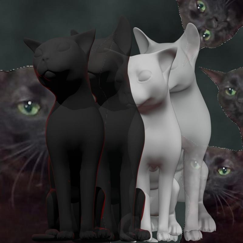 Zoned Out Sphynx Cat Meme Statue