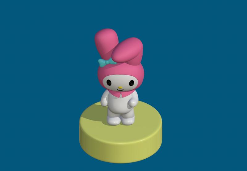 MY MELODY-SANRIO-FIGURE AND KEYCHAIN (FIGURA Y LLAVERO)