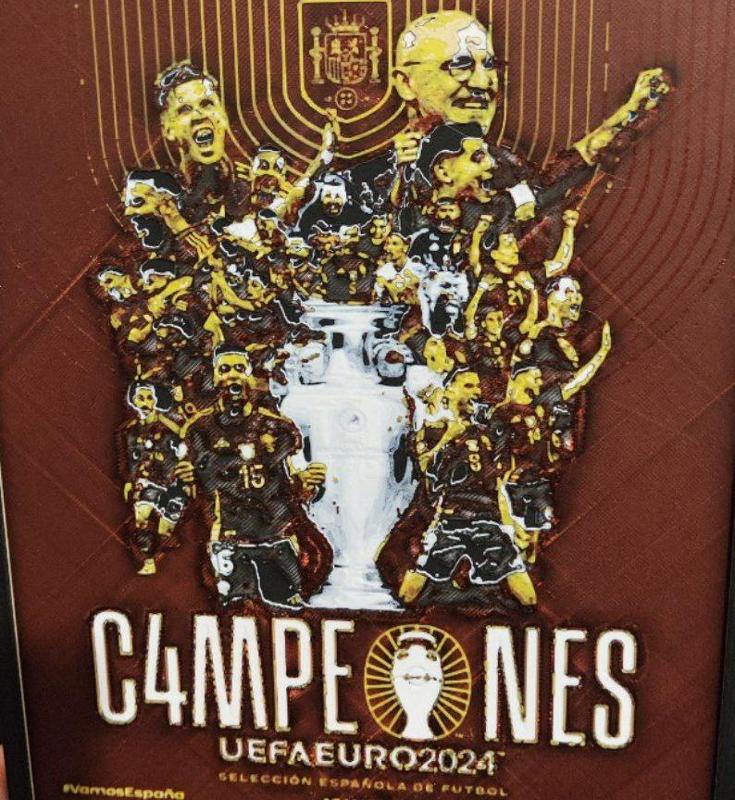 Cuadro Hueforge España Campeona Euro2024