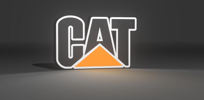 Lámpara CAT Gruas Excavadora - Logo 3D