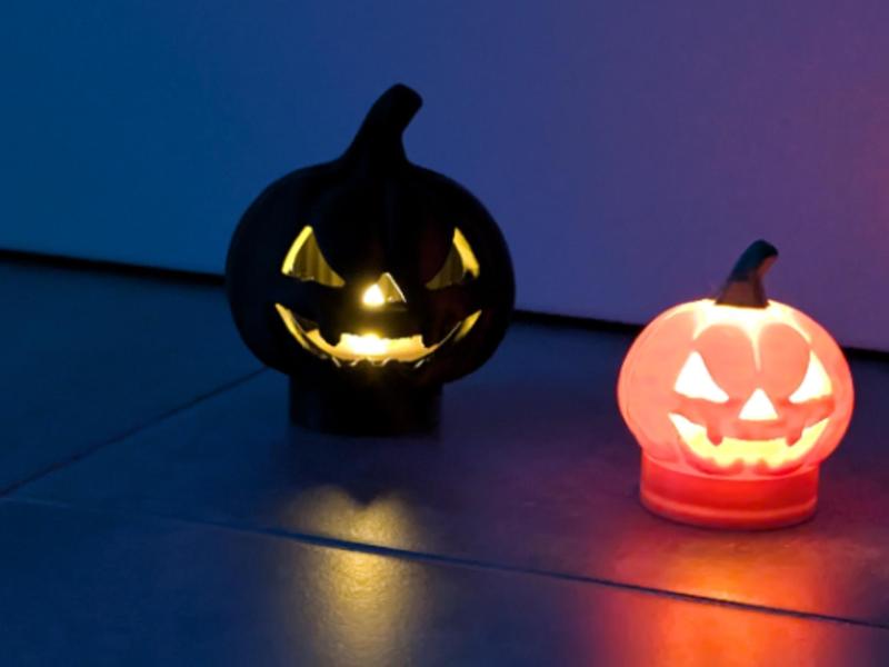 Halloween Pumpkin Tealight - Large & Small - 