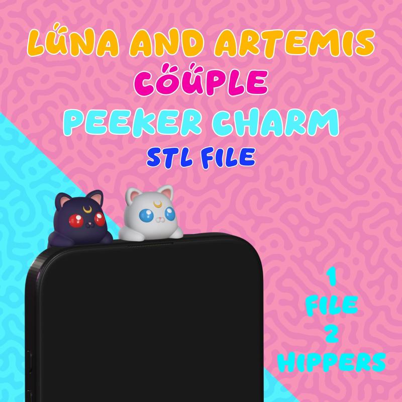 Luna (or Artemis) couple Peeker Charm "Sailor Moon" (hipper) for smartphone