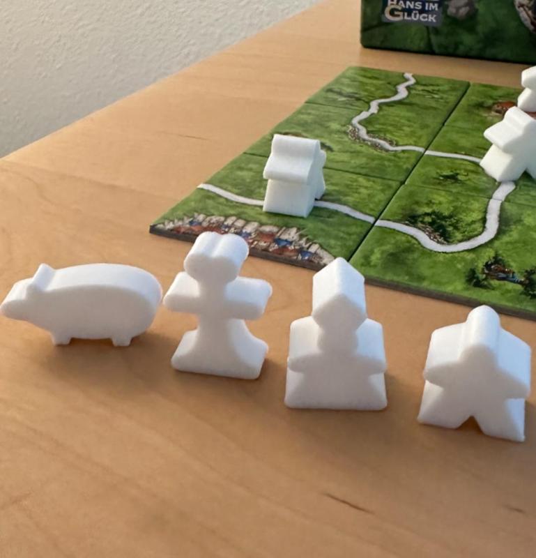 Carcassonne Meeples + Traders & Builders Expansion