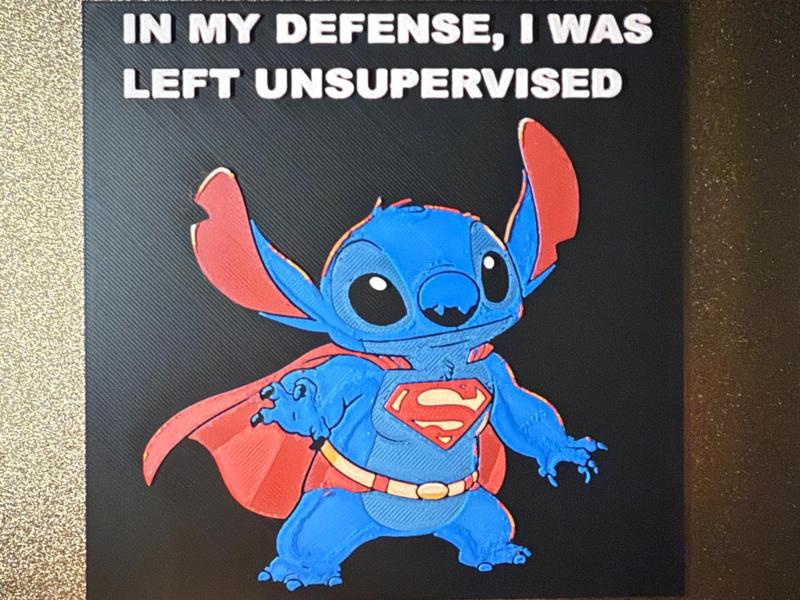Stitch - Superman Painting Hueforge