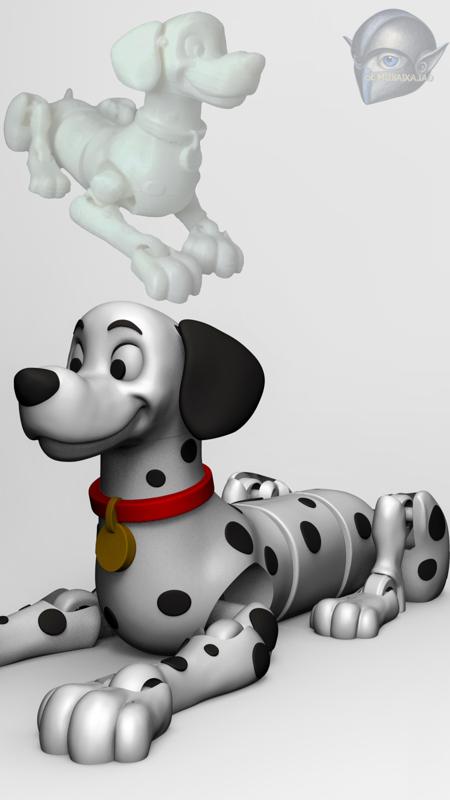 Fully Flexible Dalmatian Dog Toy – Inspired by 101 Dalmatians