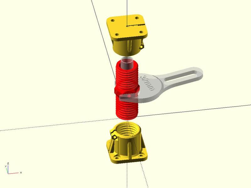 Customizable Jack Screw to adjust height of Corners on MPCNC