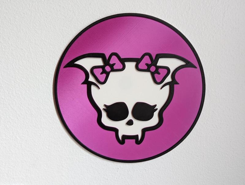 Monster High Skullette Bordered Wall Plaque Raised