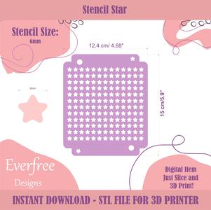 Star Shaped Sprinkle Stencil,  Sprinkle Stencil for DIY Royal Icing Sprinkles, Digital Download, STL by EverFree Designs