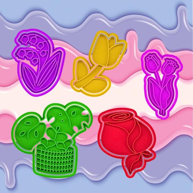COOKIE CUTTER set flower spring set of 5