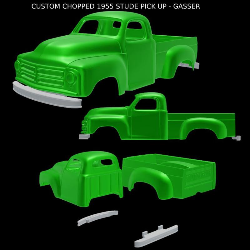 CUSTOM CHOPPED 1955 STUDE PICK UP - GASSER