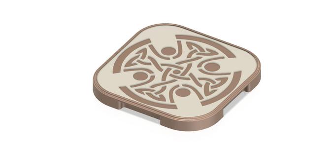 tray board for cutting table stand with celtic pattern v16 3d-print and cnc