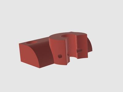 Extruder filament path guide/restrictor for flsun kossel mini