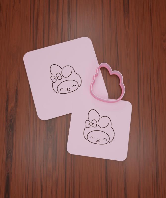 Stencil + Cutter "Hellow Kitty #1".