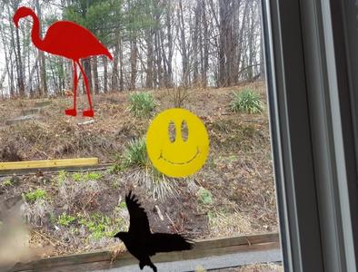 Flamingo, Eagle and Smilie Face Decals