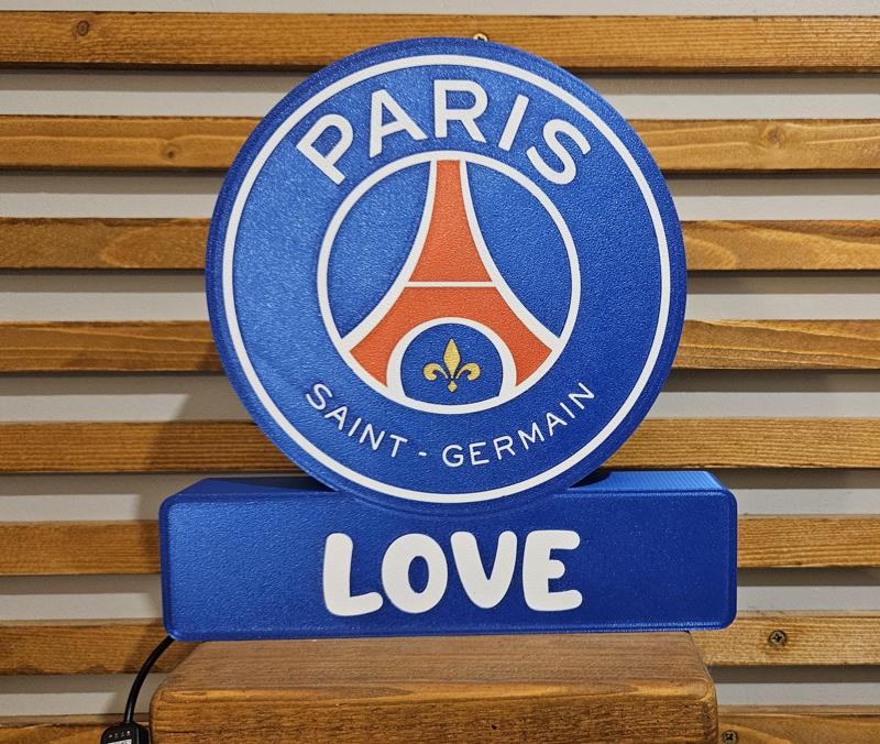 Light box PSG PRENOM LOVE