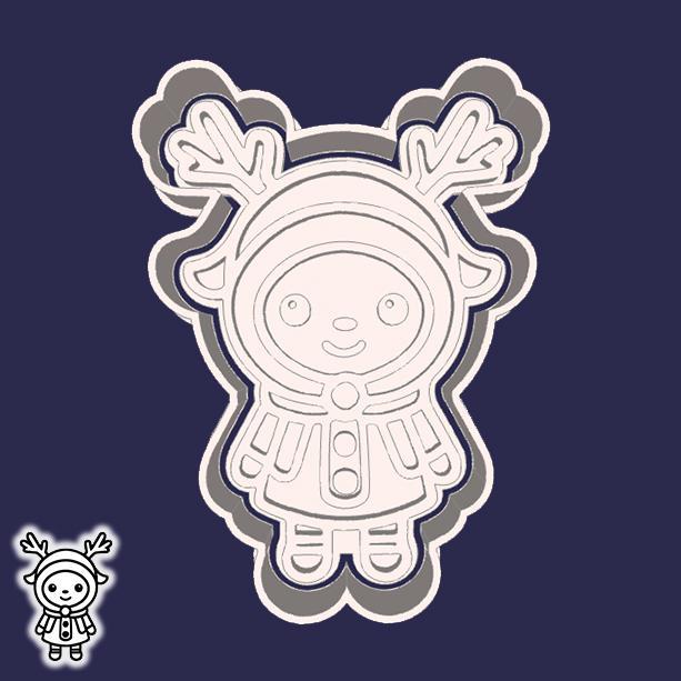 Christmas | New Year cookie cutters - cute kid (style 3)