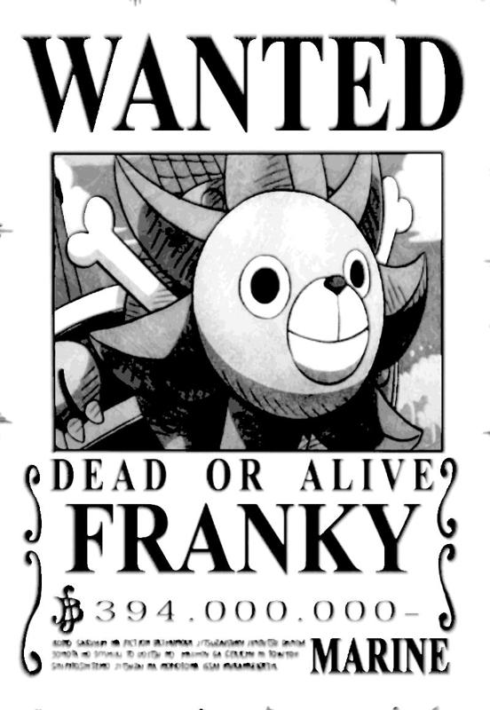 OnePiece Franky Steckbrief Nr.3 Wanted HueForge