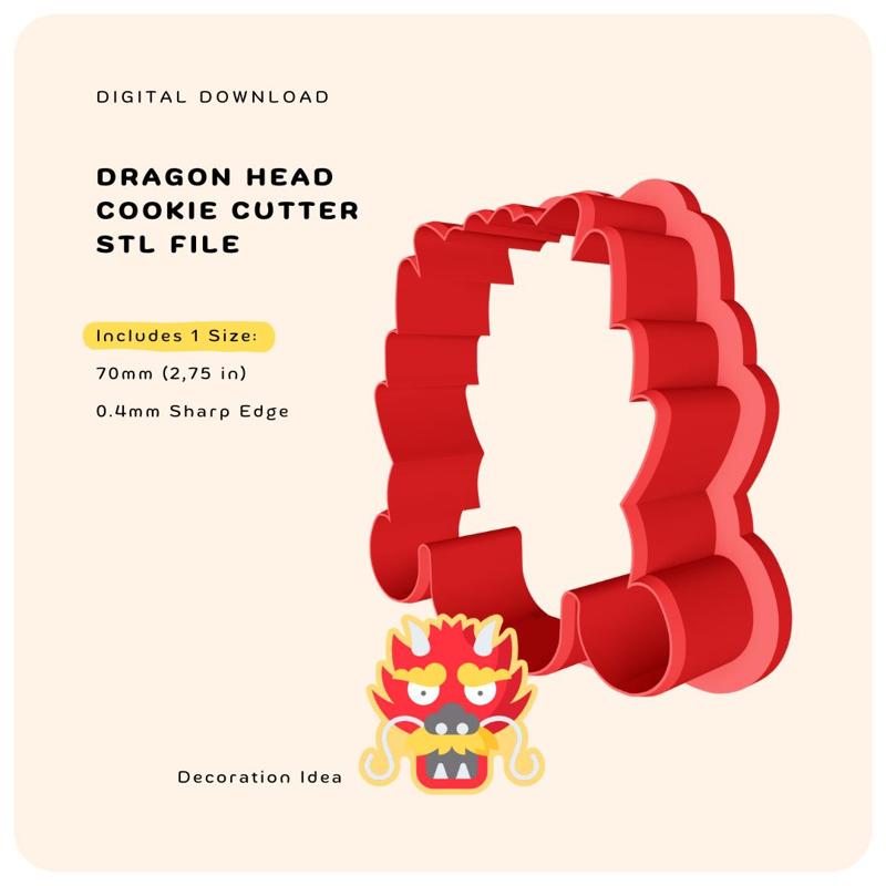 Cookie Cutter - Dragon Head (Lunar New Year's Collection)