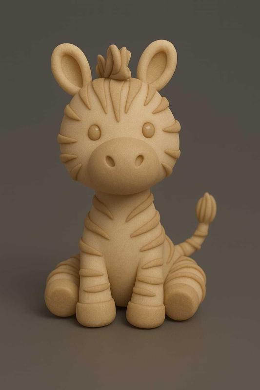 Cute Baby Zebra – Kawaii Sitting Zebra 3D Model STL for Printing