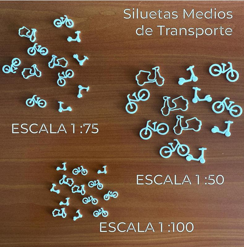 Motorcycle, bicycle, scooter Scale Silhouettes