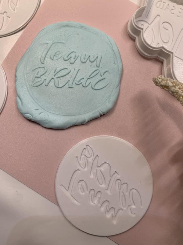 Team Bride Cookie Cutter, Bridal Shower Cookie, Engagement Cookie - Stencil and Cutter - 3D Printed Cookie Cutter