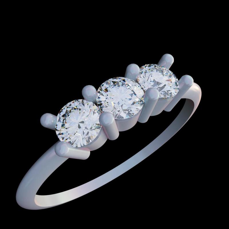 Ring 3 Stones Single