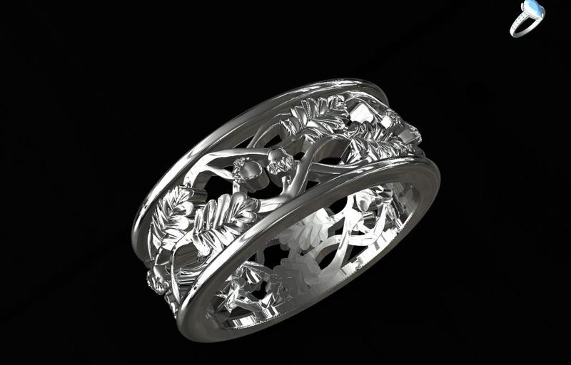 Hazelnut Leaf Rings - MAN