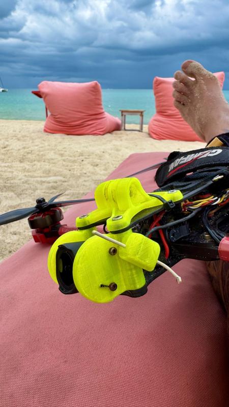 Rekon 7 Pro Camera Mount DJI O4 AirUnit BetaFPV ELRS DUAL Antenna Mount