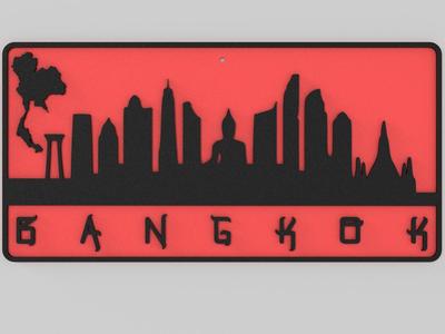 Wall Plate Skyline - Bangkok
